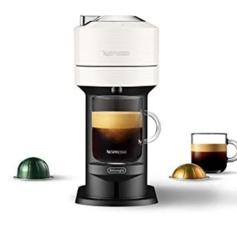 Nespresso Vertuo Next Coffee and Espresso Machine in White by D’Longhi
